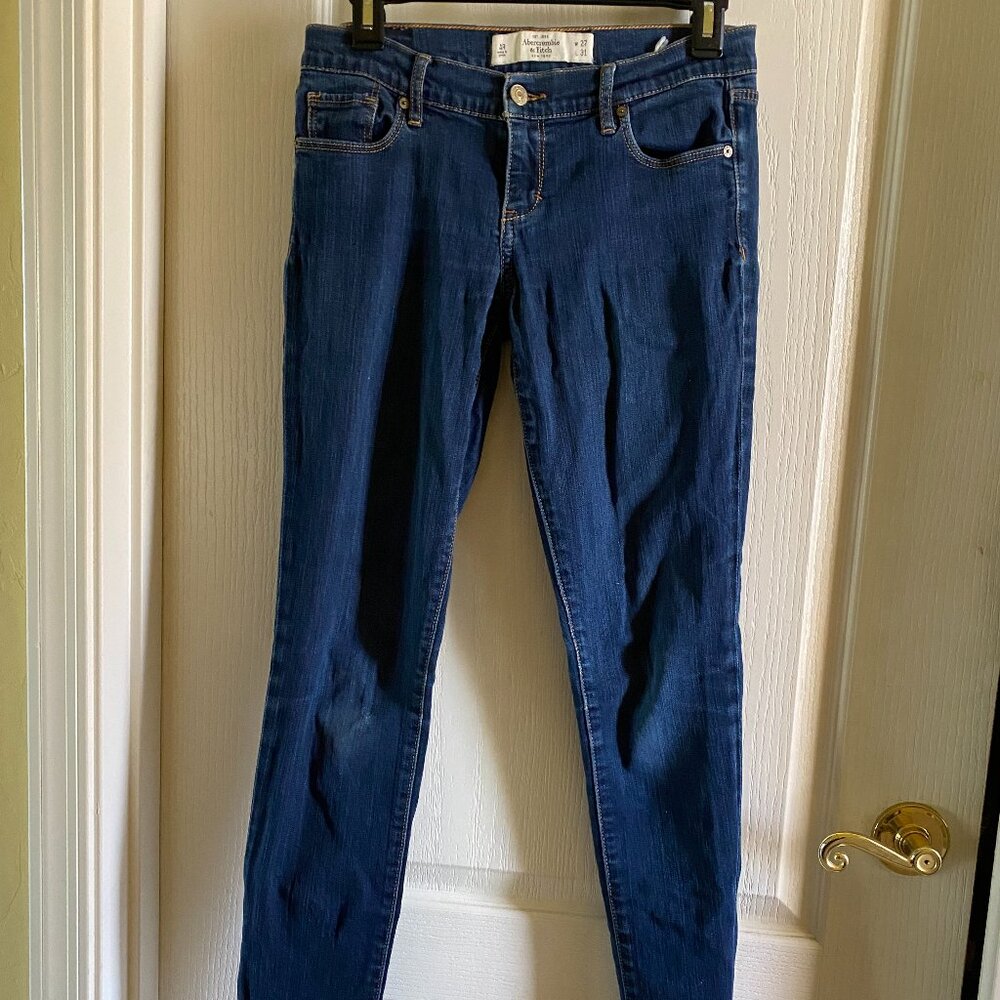 Abercrombie & Fitch Brett Skinny Jeans – Size 4R, Blue Denim